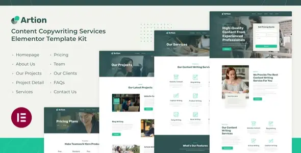 Artion Content Copywriting Services Elementor Template Kit Artion Content Copywriting Services Elementor Template Kit