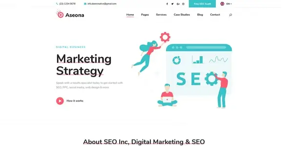 Aseona SEO Digital Marketing Elementor Template Kit Aseona SEO Digital Marketing Elementor Template Kit
