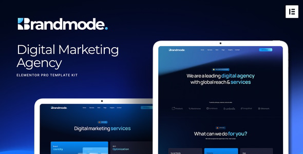 Brandmode - Digital Marketing Agency Elementor Template Kit Brandmode - Digital Marketing Agency Elementor Template Kit