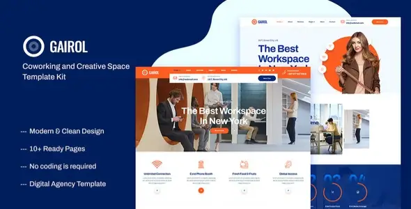 Coworking & Creative Space Elementor Template Kit Coworking & Creative Space Elementor Template Kit
