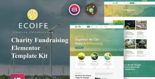 Ecoife – Charity Fundraising Elementor Template Kit Ecoife – Charity Fundraising Elementor Template Kit