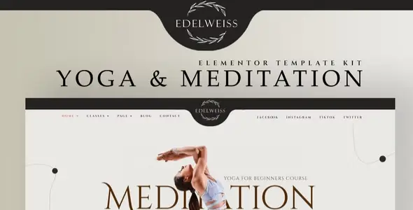 Edelweiss – Yoga & Meditation Elementor Template Kit Edelweiss – Yoga & Meditation Elementor Template Kit