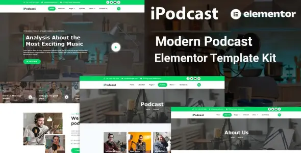 iPodcast – Modern Podcast Elementor Template Kit iPodcast – Modern Podcast Elementor Template Kit
