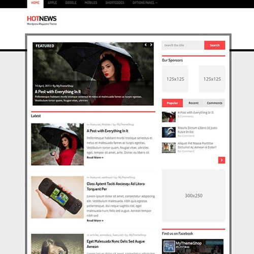 MyThemeShop Hotnews WordPress Theme MyThemeShop Hotnews WordPress Theme