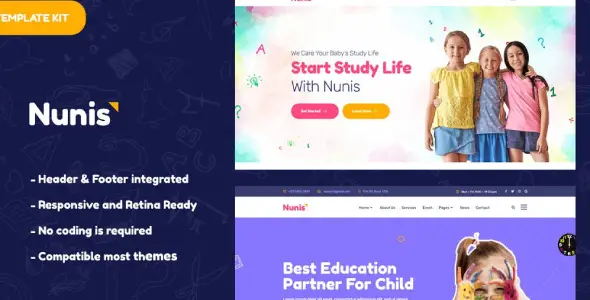 Nunis – Kindergarten Elementor Template Kit Nunis – Kindergarten Elementor Template Kit