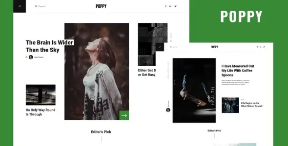 Poppy – Blog & Magazine Elementor Template Kit Poppy – Blog & Magazine Elementor Template Kit