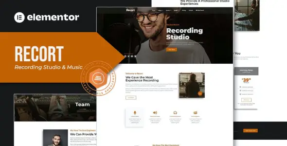 Recort – Recording Studio Elementor Template Kit Recort – Recording Studio Elementor Template Kit