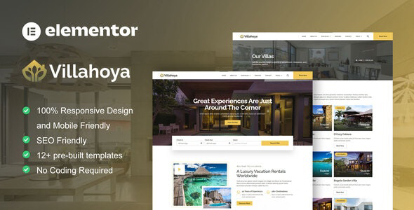 Villahoya - Villa Vacation Rental Elementor Template Kit Villahoya - Villa Vacation Rental Elementor Template Kit