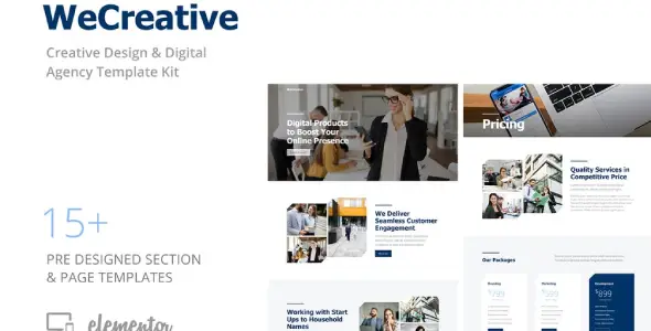 WeCreative – Digital Agency Elementor Template Kit WeCreative – Digital Agency Elementor Template Kit